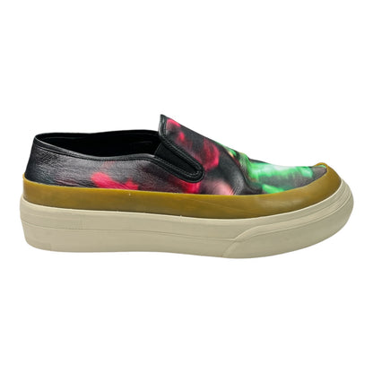 DRIES VAN NOTEN black & multicolour leather Slip-On Sneaker