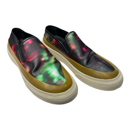 DRIES VAN NOTEN black & multicolour leather Slip-On Sneaker