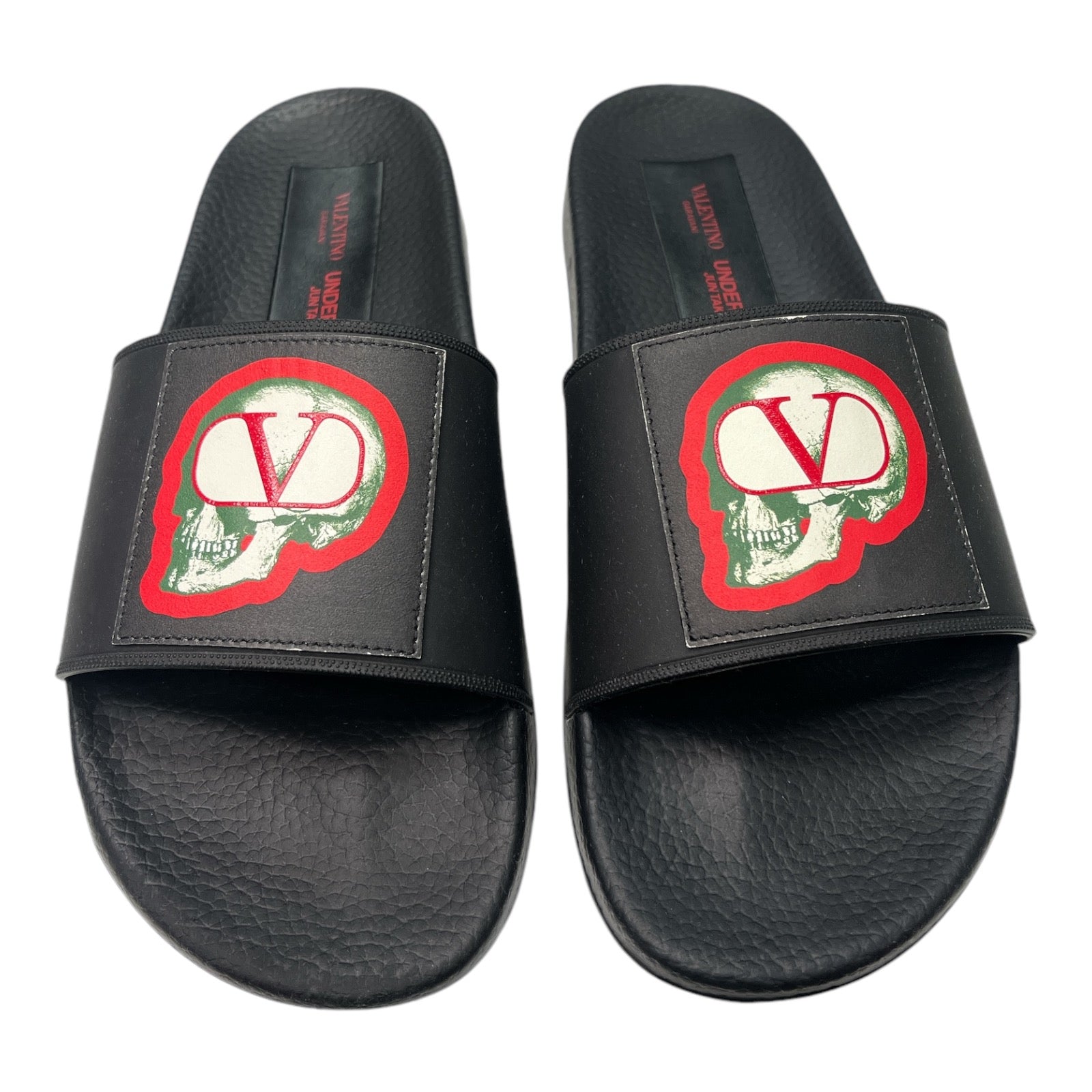 VALENTINO Rubber Graphic Print Slides - Moda Consignment