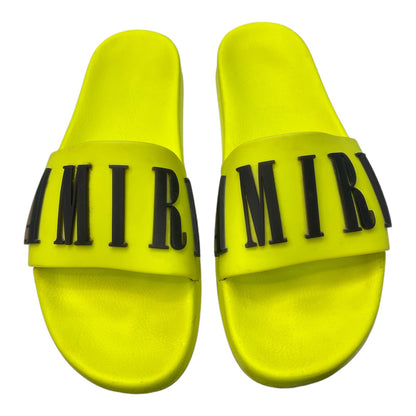 AMIRI neon Rubber slides - Moda Consignment