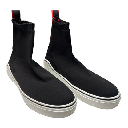 GIVENCHY Black Knit Fabric Slip on Logo Sneakers - Moda Consignment