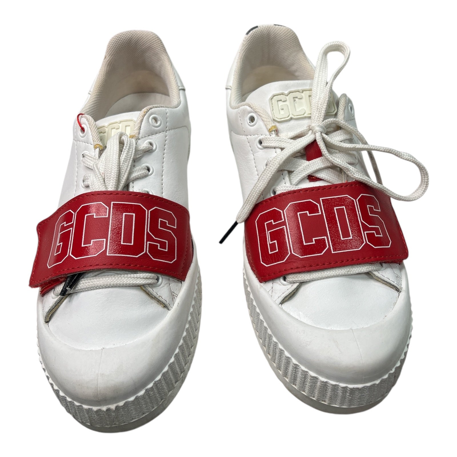 GCDS Leather Printed Sneakers - Moda Consignment