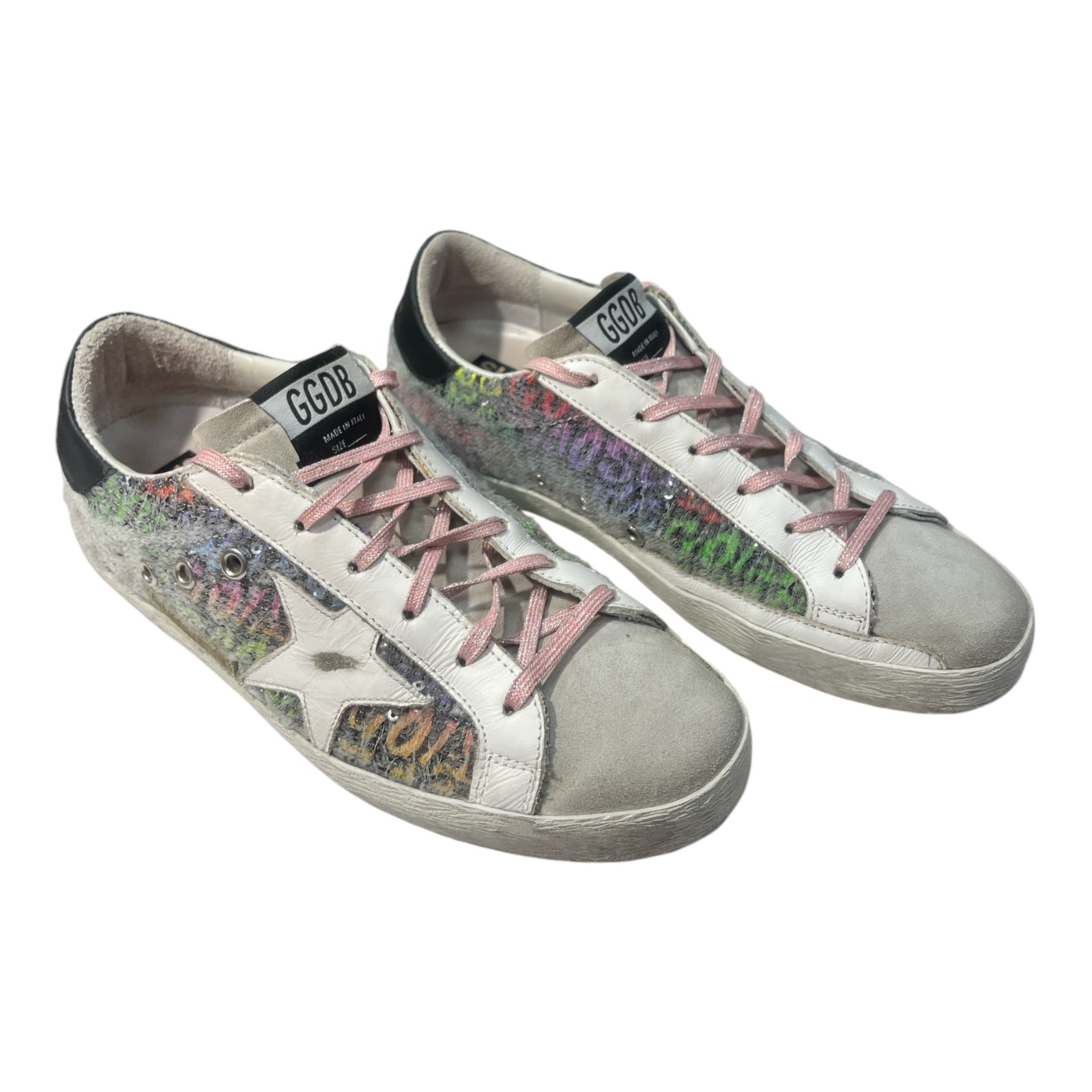 GOLDEN GOOSE Superstar Sneaker In Rainbow Glitter - Moda Consignment