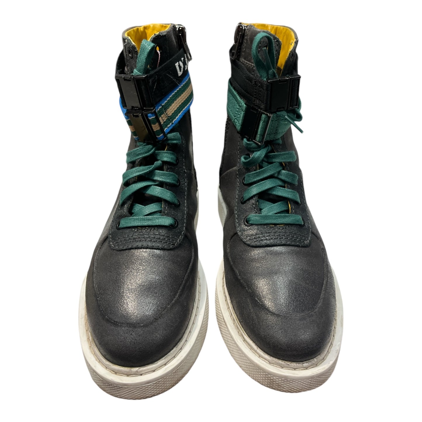 DIESEL Ankle Straps Hi-top Sneakers In Black - Moda Consignment