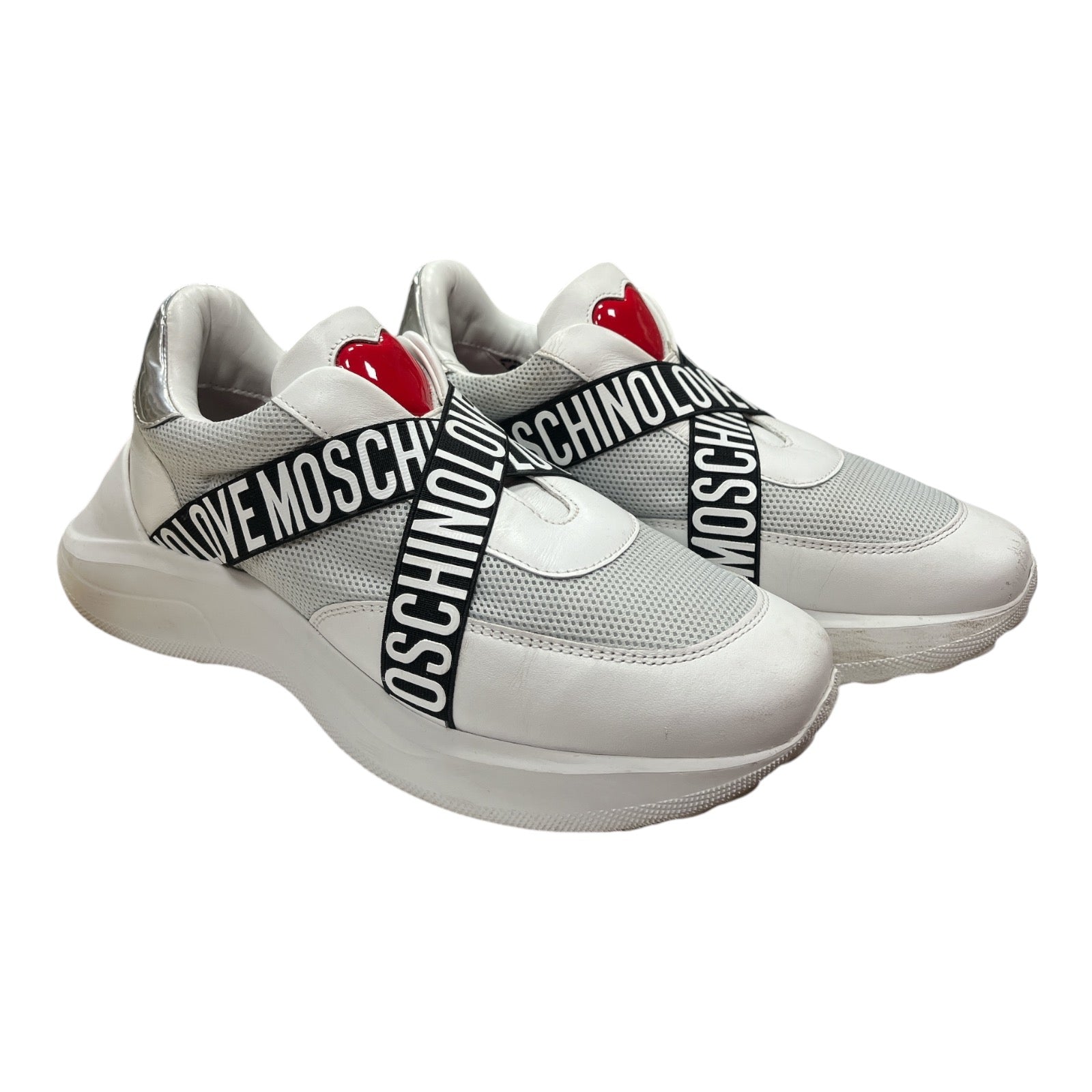 LOVE MOSCHINO Love Heart Logo-band Sneakers - Moda Consignment