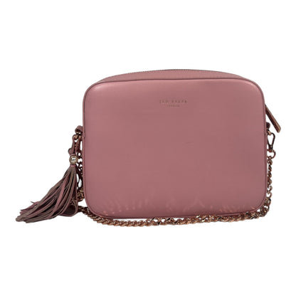 TED BAKER ALESSIA IMITATION PEARL EMBELLISHED LEATHER CROSSBODY PINK BAG - Moda Consignment