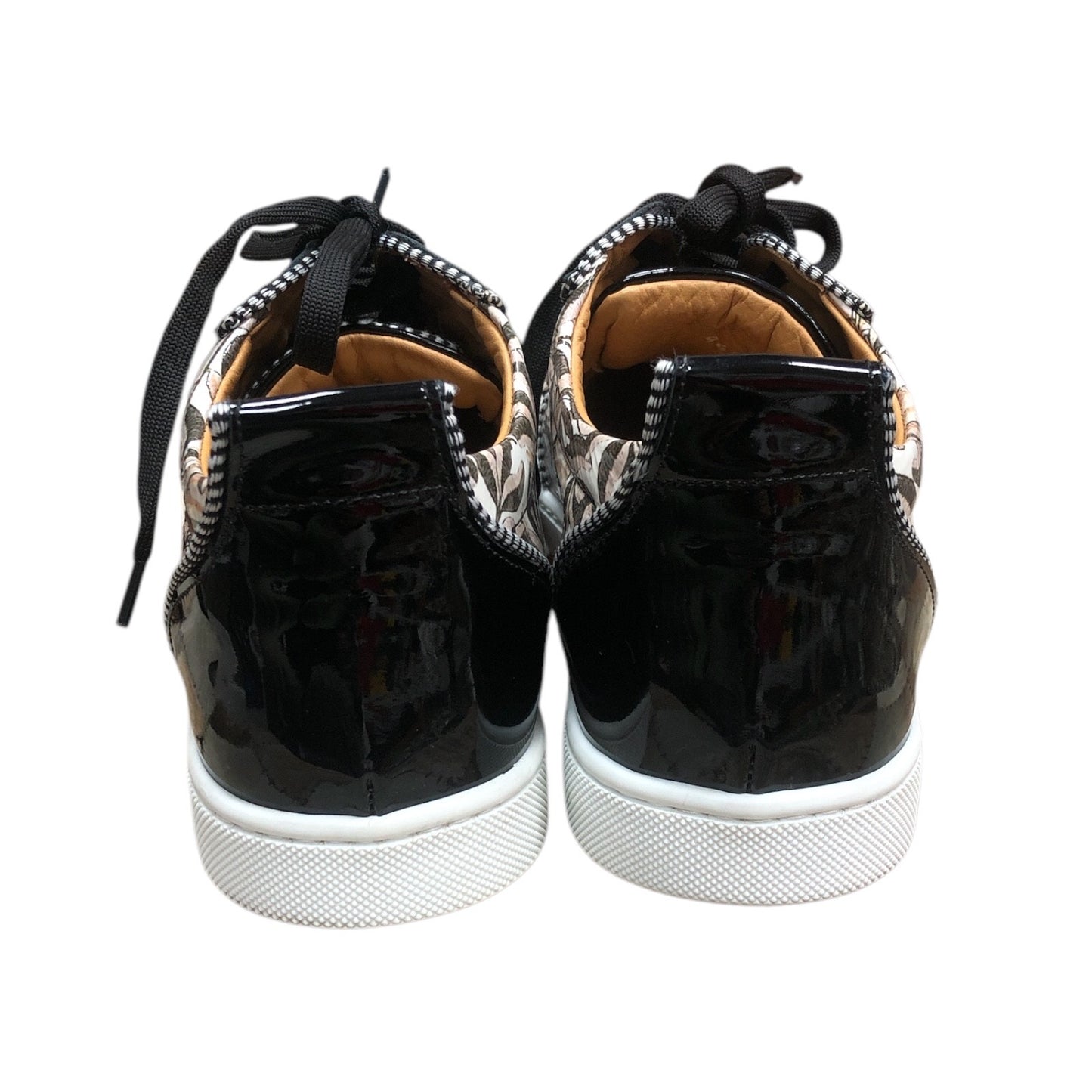 CHRISTIAN LOUBOUTIN Black Studded sneakers Sneakers With Plants Print