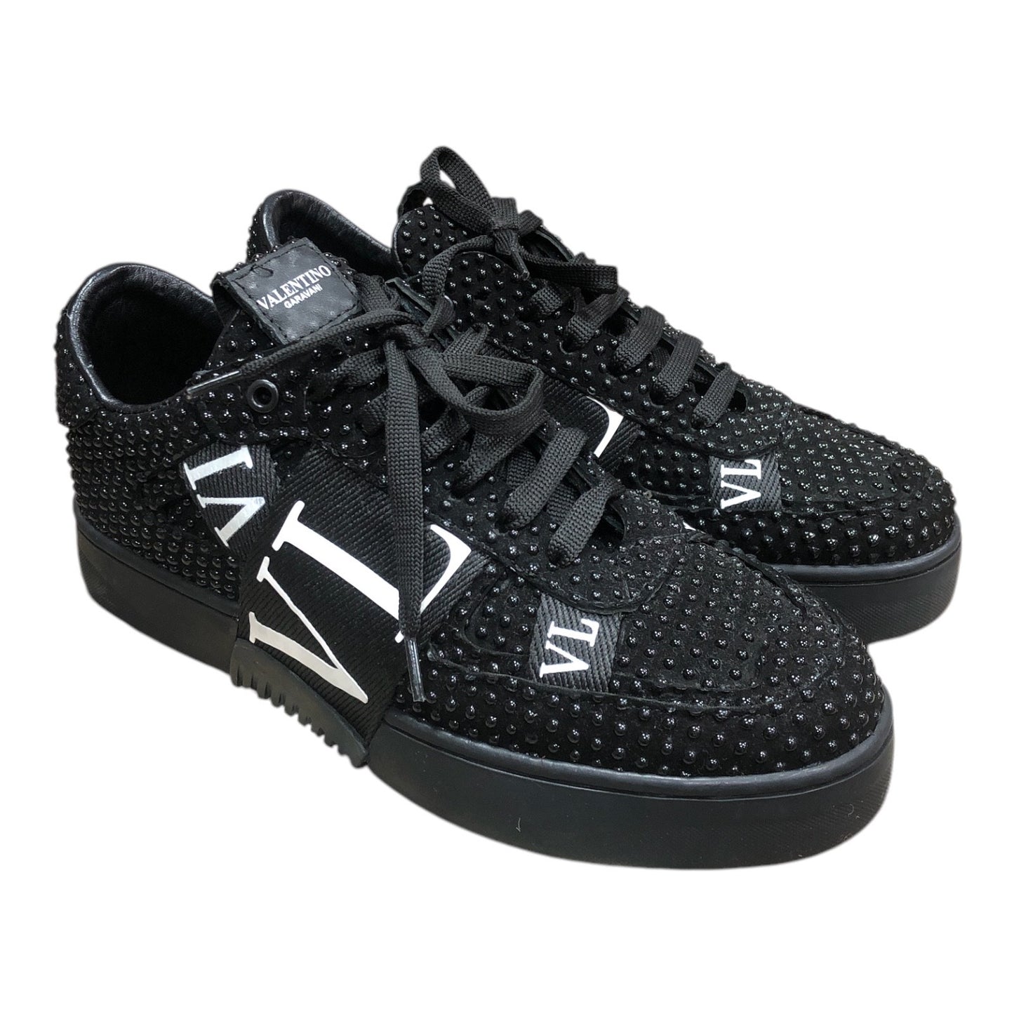 VALENTINO Black Studded Sneakers - Moda Consignment