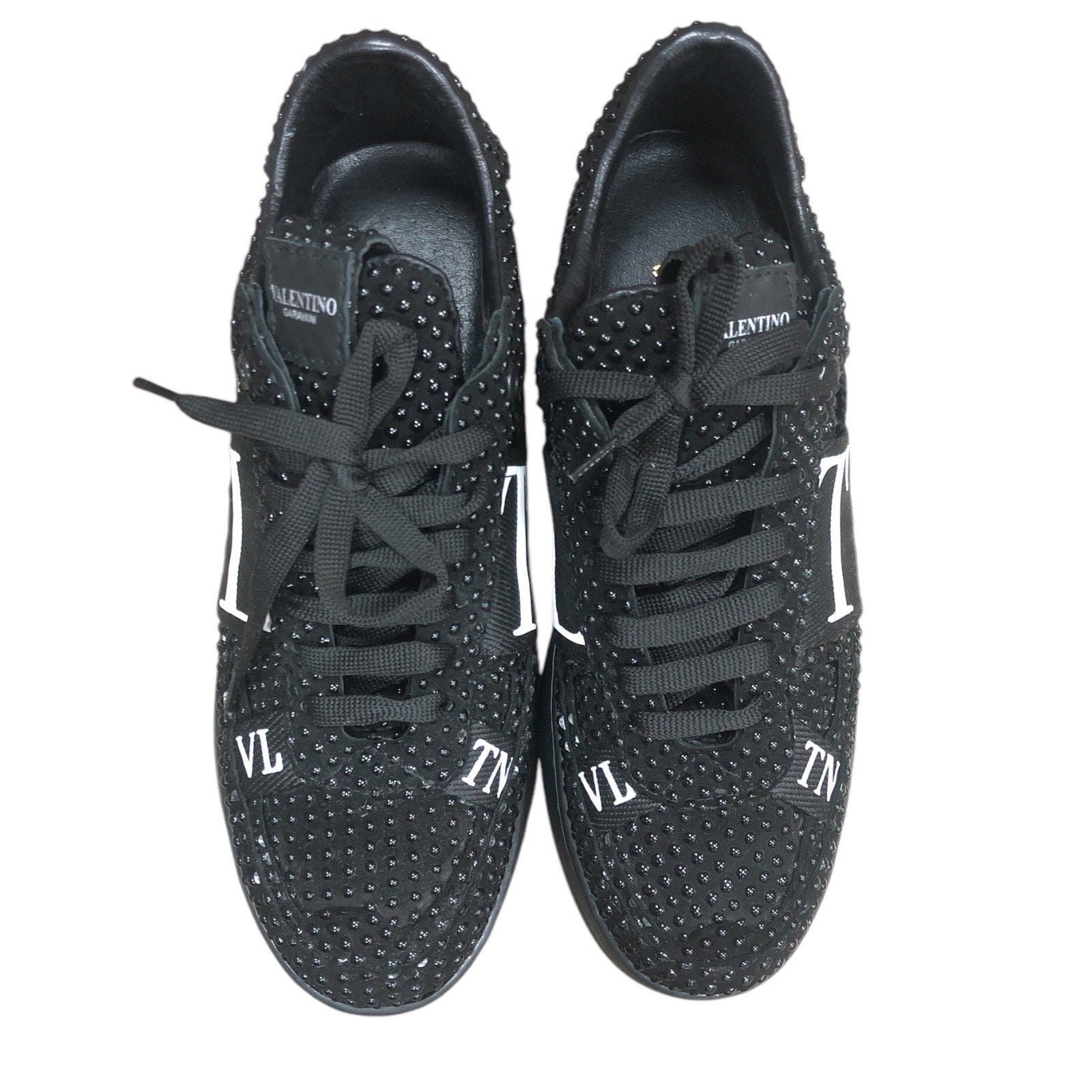 VALENTINO Black Studded Sneakers - Moda Consignment