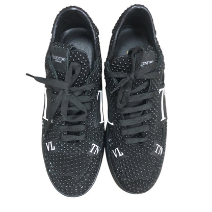 VALENTINO Black Studded Sneakers - Moda Consignment