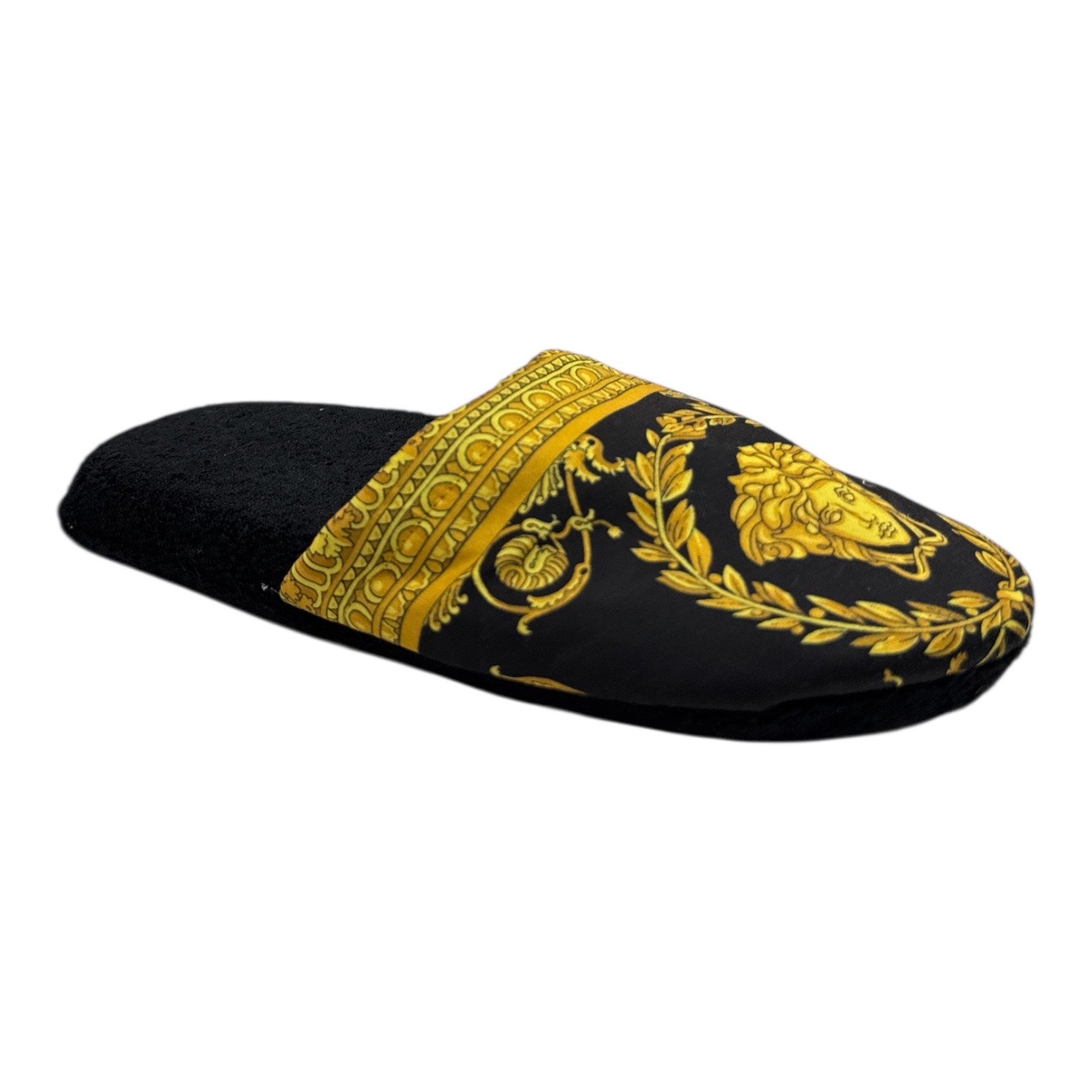 VERSACE Baroque slippers black - Moda Consignment