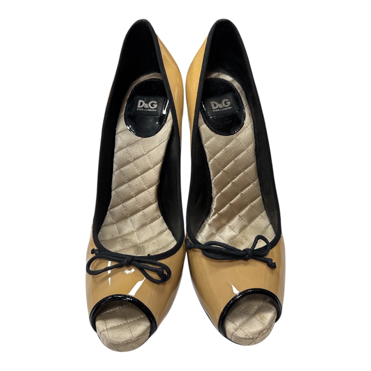 DOLCE & GABBANA  Patent peep toe pump