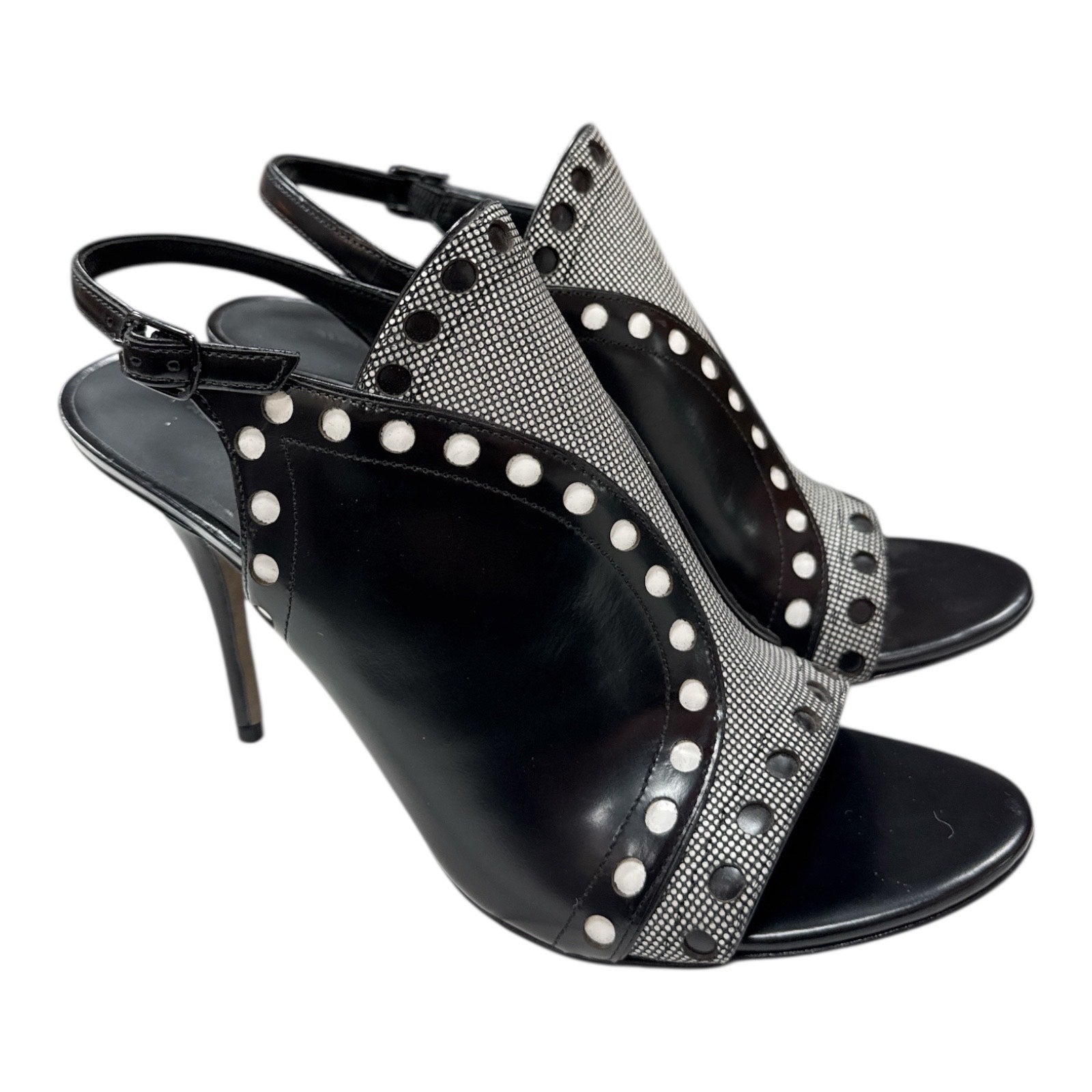 ALEXANDER WANG NATALYA Perforated leather sandals - Moda Consignment