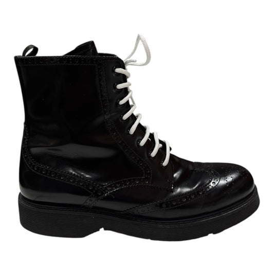 PRADA Sport leather brogue boot