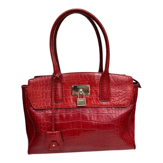 DNKY CROC LEATHER BAG