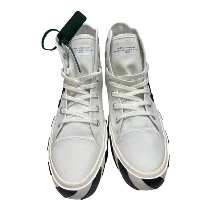 OFF-WHITE Mid Top Vulcanized Canvas White Black - Moda Consignment