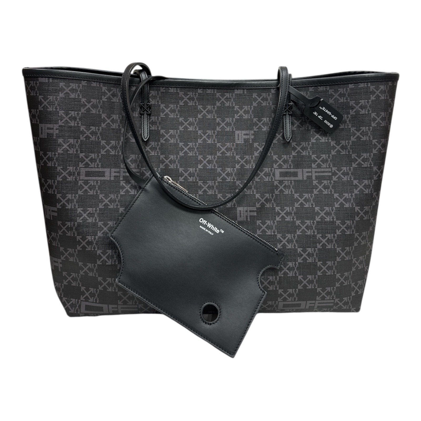 OFF-WHITE MONOGRAM TOTE BAG WITH POUCH - Moda Consignment