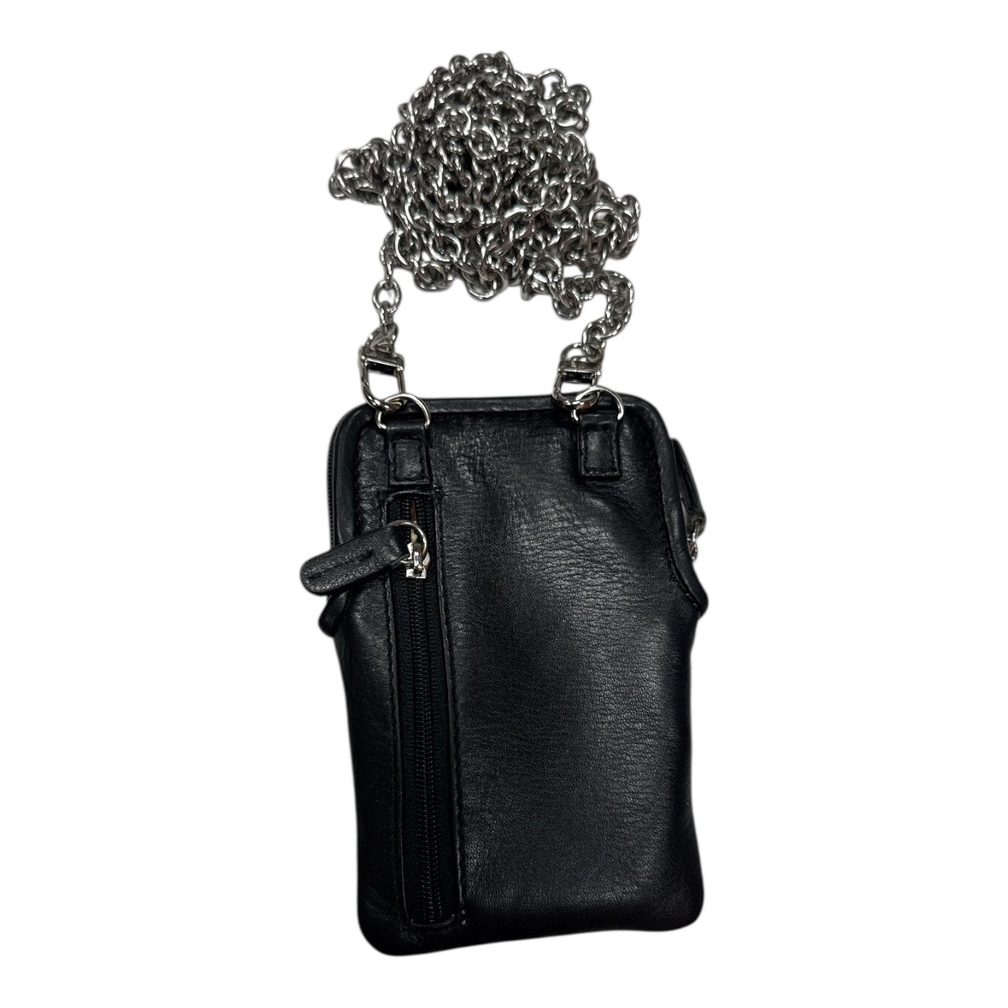 BLACK LEATHER CROSSBODY Wallet Bag - Moda Consignment