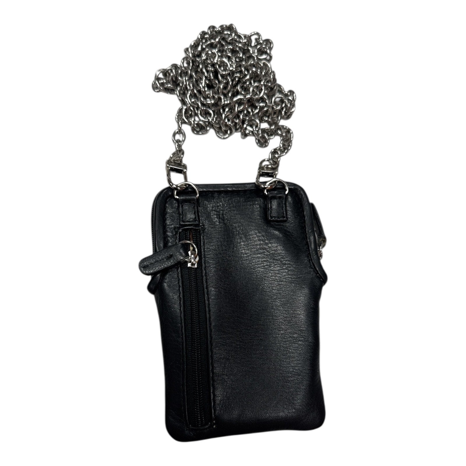 BLACK LEATHER CROSSBODY Wallet Bag - Moda Consignment
