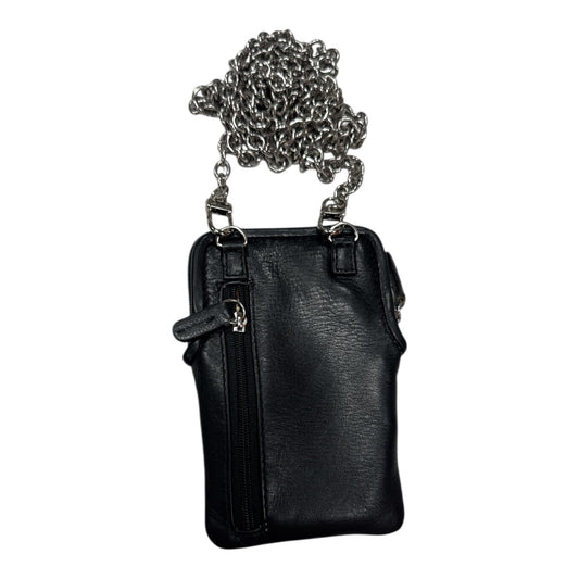BLACK LEATHER CROSSBODY Wallet Bag - Moda Consignment