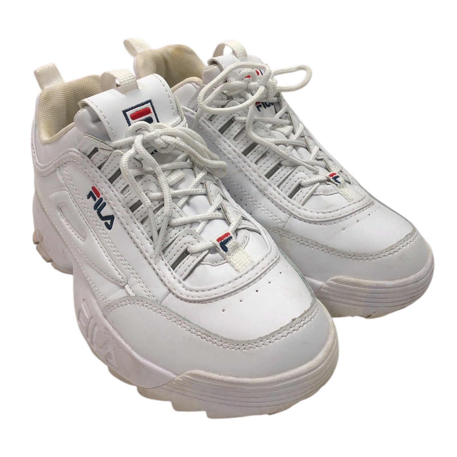 FILA Disrupter 2 Chunky Sole Platform Sneakers In White - Moda Consignment