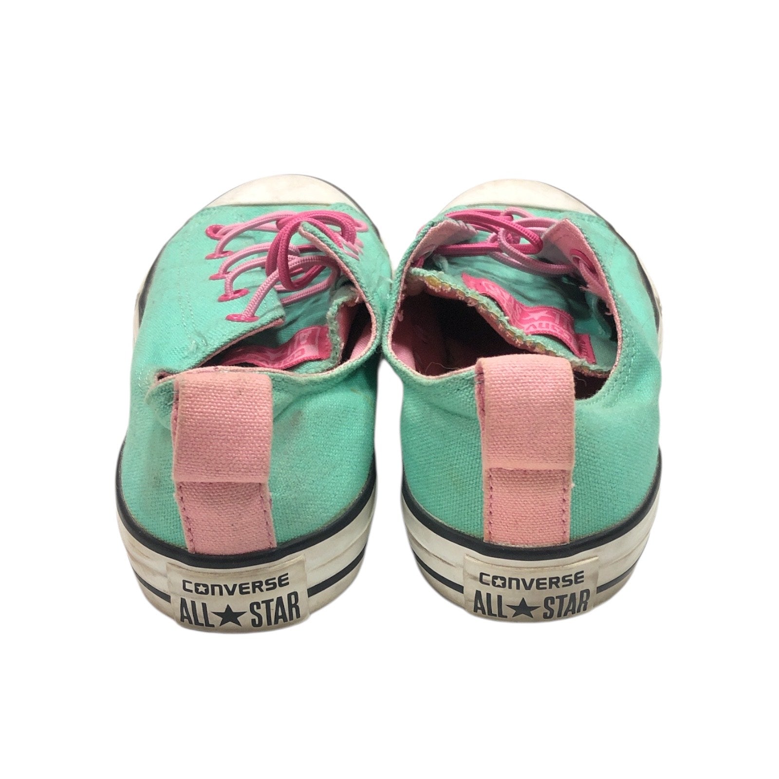 CONVERSE All Star Mint Green And Pink Low Top Sneakers - Moda Consignment