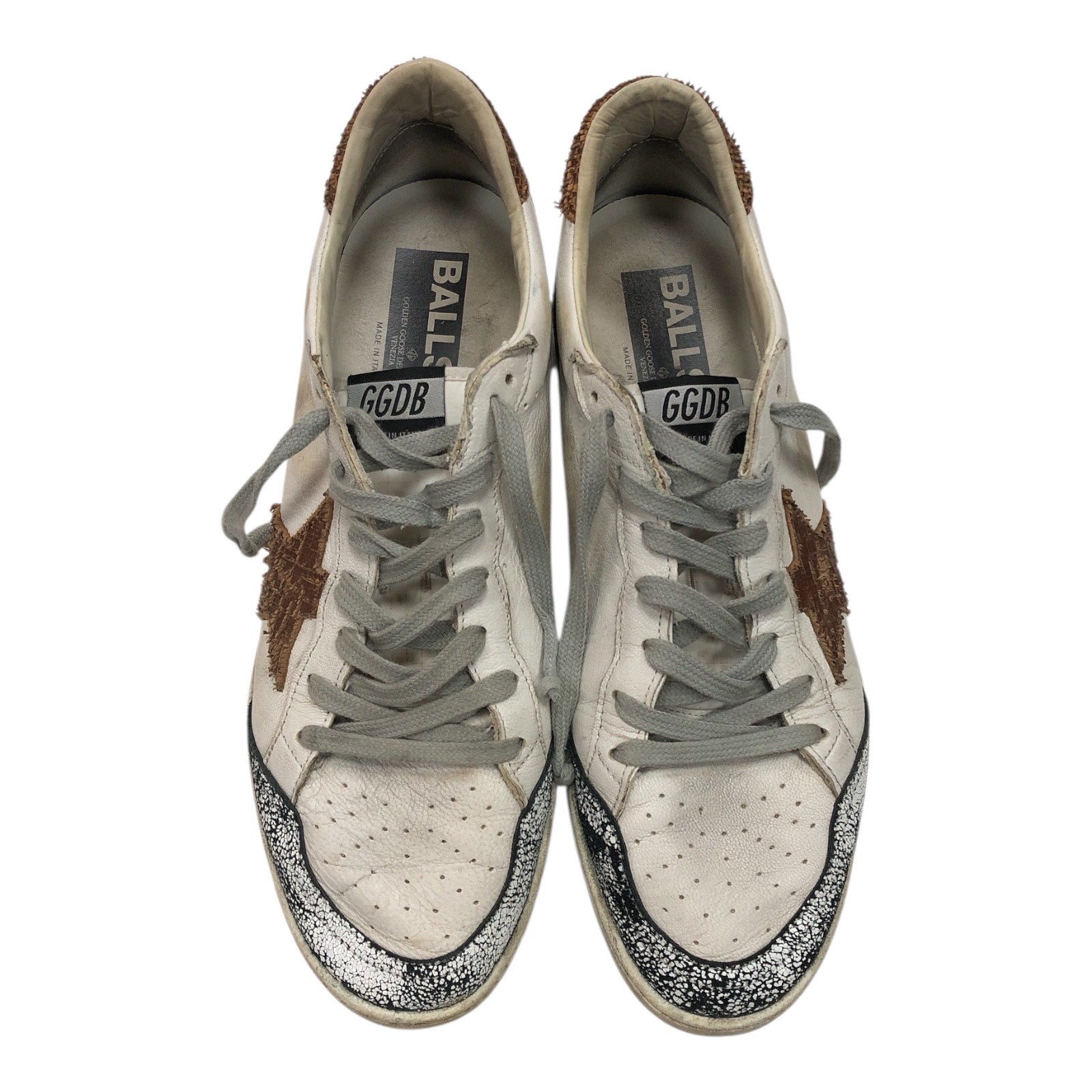 GOLDEN GOOSE Ballstar Sneaker Brown Star - Moda Consignment