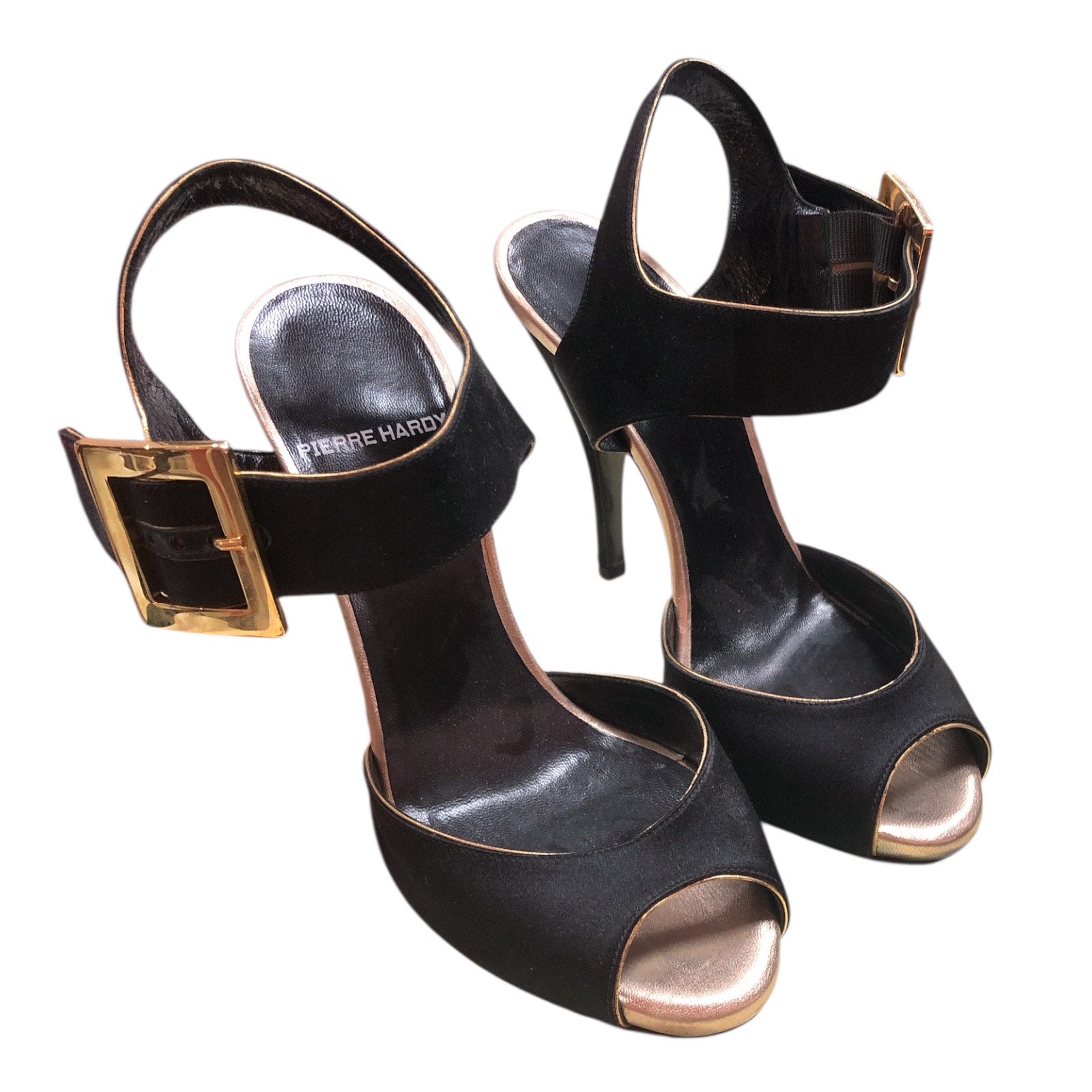 PIERRE HARDY Black Buckle Heels - Moda Consignment