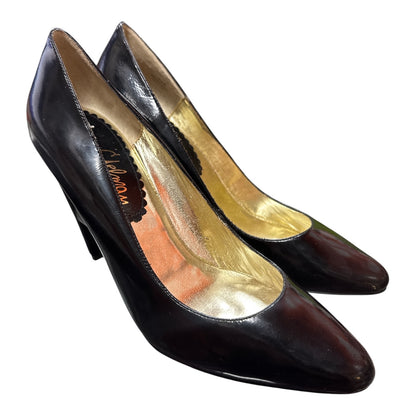SAM EDELMAN BLACK PATENT LEATHER POINTED TOE STILETTO PUMPS - Moda Consignment