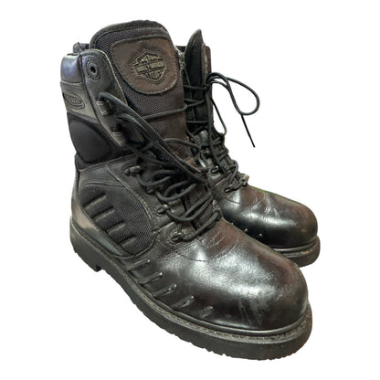 HARLEY DAVIDSON BLACK LEATHER MOTORCYCLE BOOTS - Moda Consignment