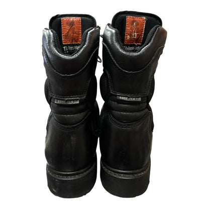 HARLEY DAVIDSON BLACK LEATHER MOTORCYCLE BOOTS - Moda Consignment