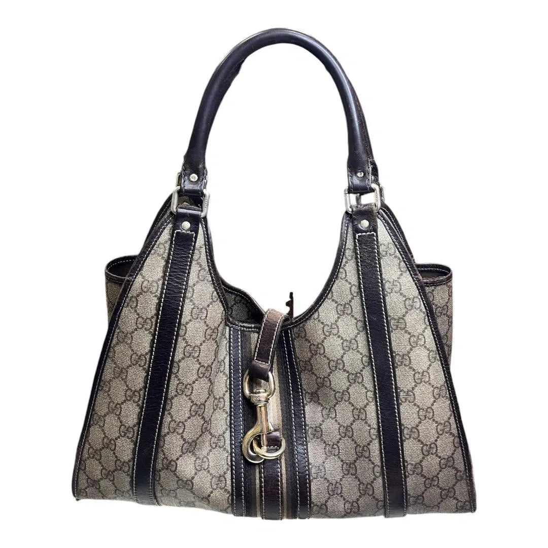 GUCCI Monogram Small Joy Shoulder bag dark brown - Moda Consignment