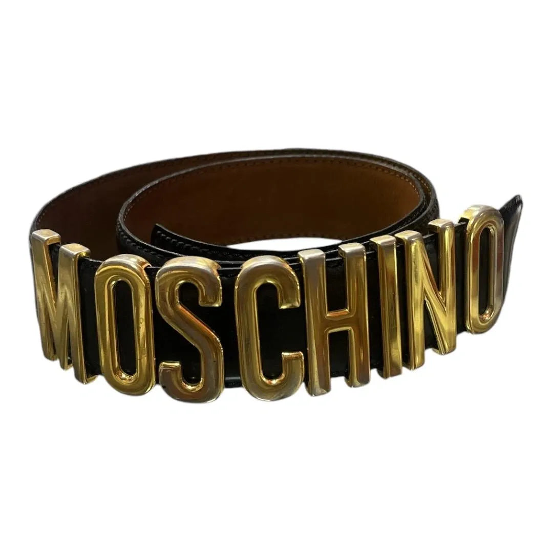 MOSCHINO leather belt - Moda Consignment