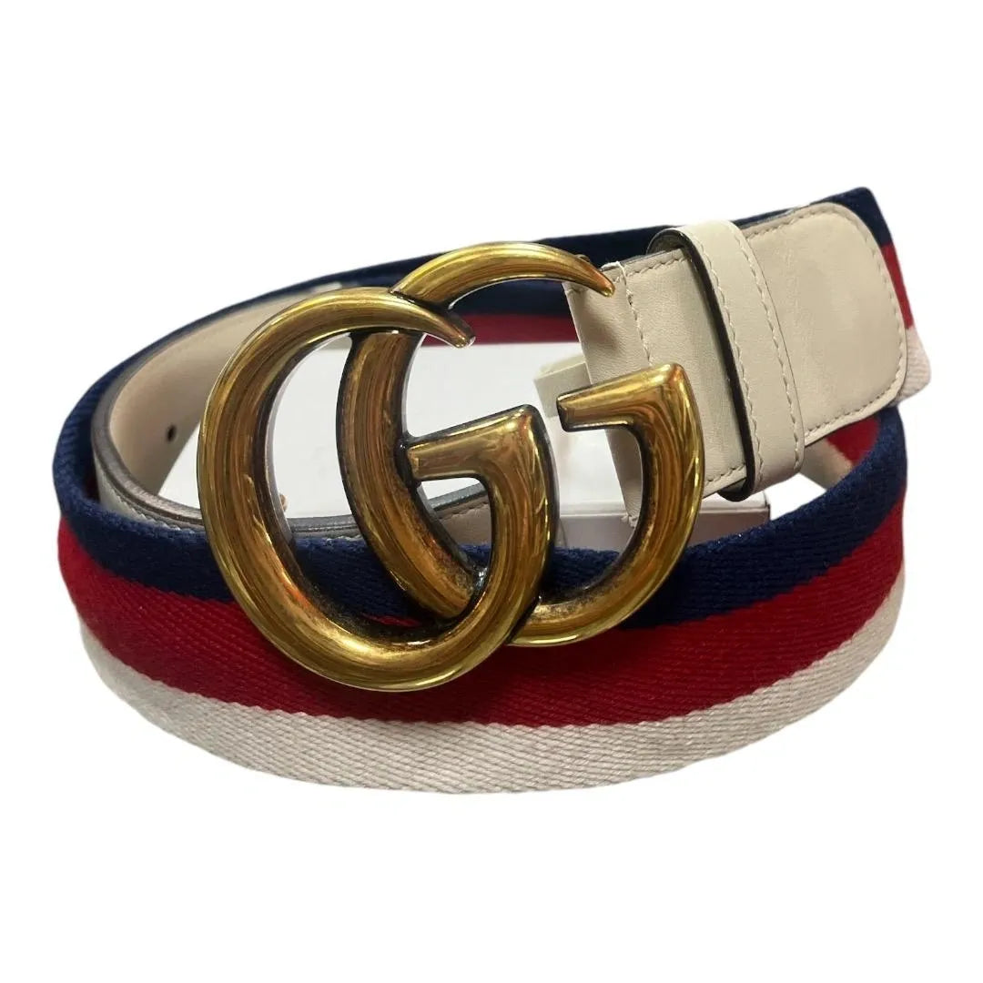 GUCCI Double G Logo Canvas Belt Kit - Moda Consignment