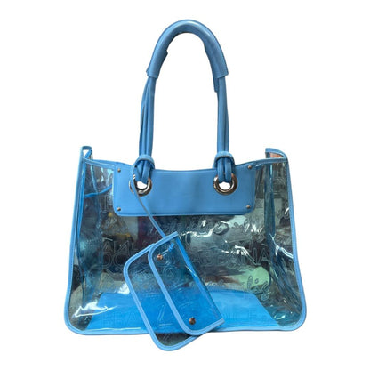 DOLCE & GABBANA LIGHT BLUE VINYL TOTE POOL