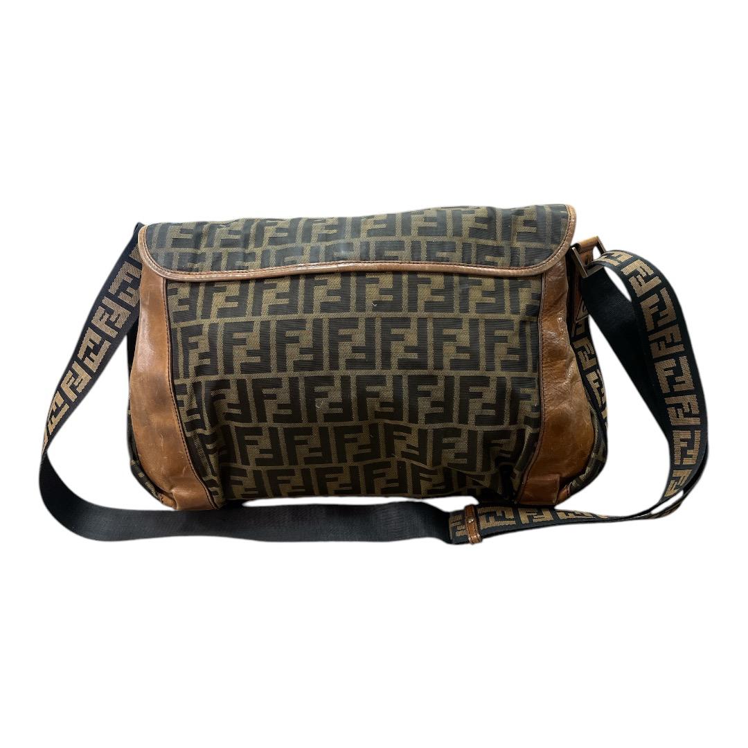 FENDI Tobacco Zucca canvas messenger bag - Moda Consignment