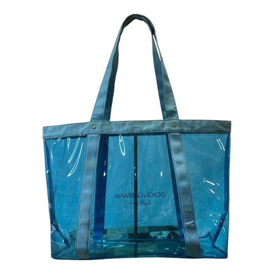 DOLCE & GABBANA LIGHT BLUE VINYL TOTE POOL