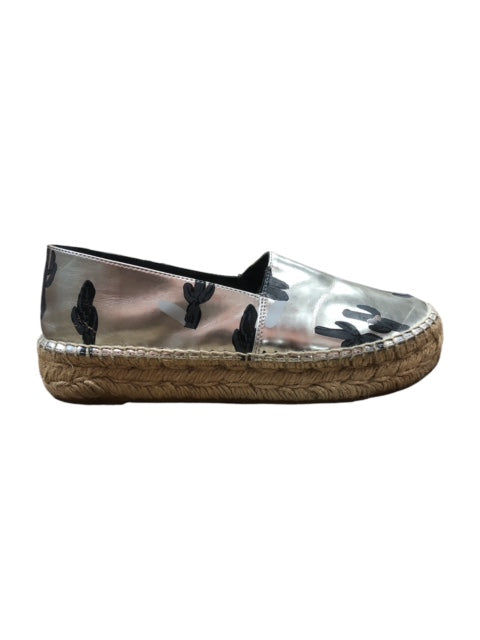 KENZO Paris silver cactus espadrille