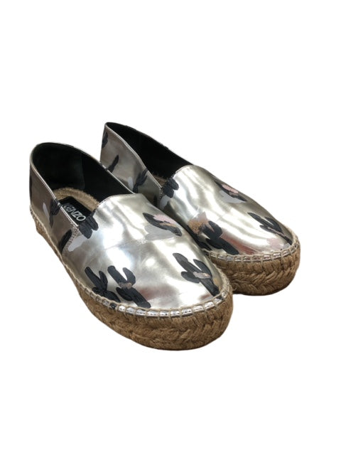 KENZO Paris silver cactus espadrille