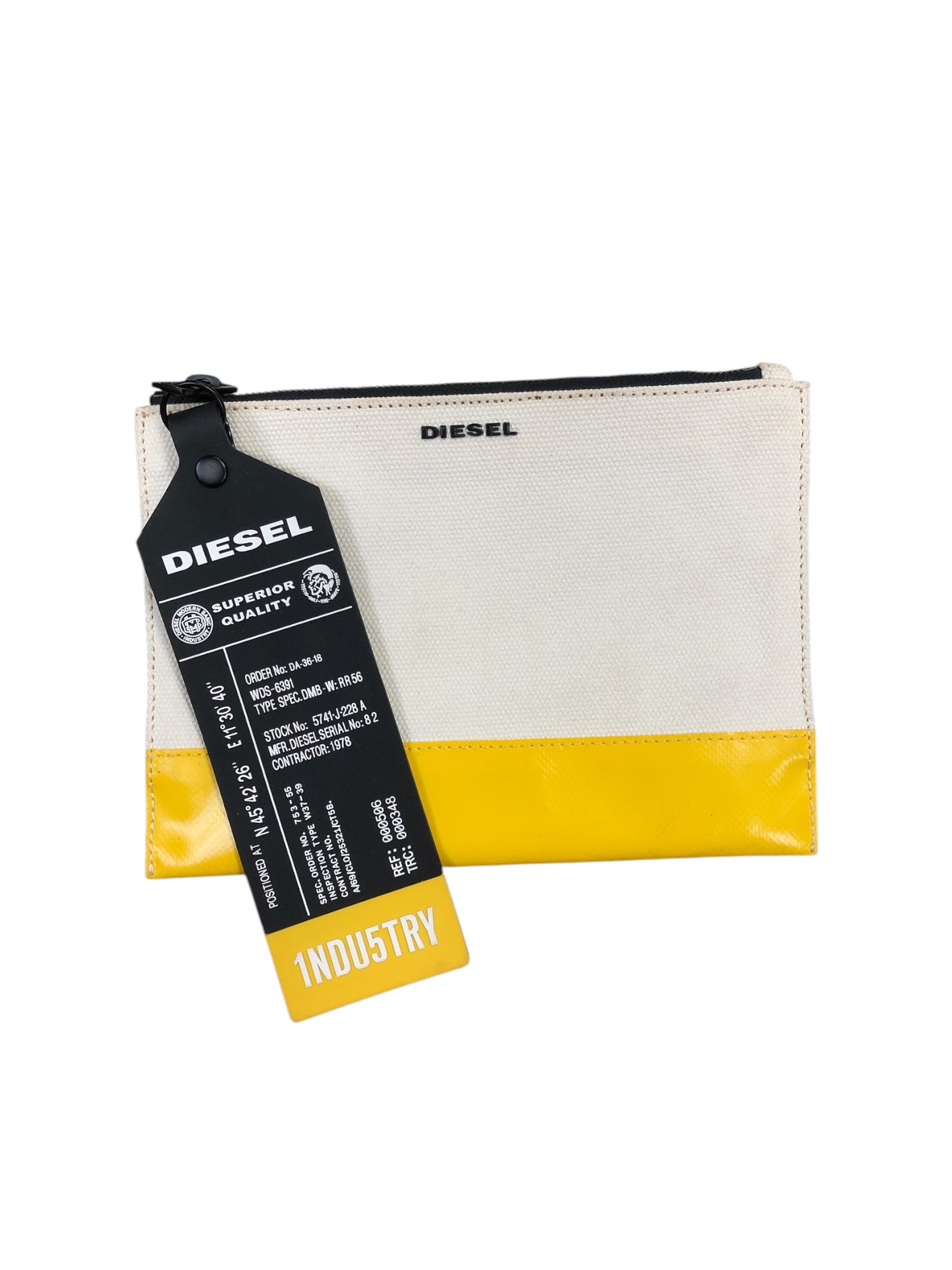 DIESEL 1NDU5TRY Beige & Yellow Wallet