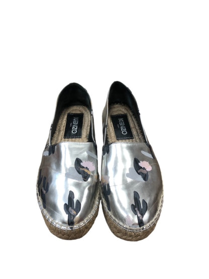 KENZO Paris silver cactus espadrille