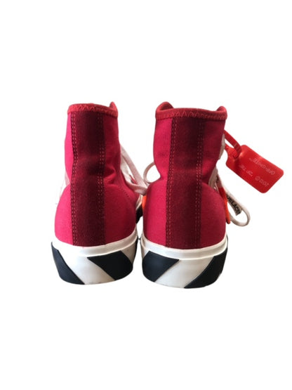 OFF WHITE red vulcanized high-top sneakers