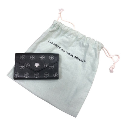 OFF-WHITE Off Cross Key Chain Pouch Black Silver