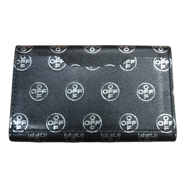 OFF-WHITE Off Cross Key Chain Pouch Black Silver