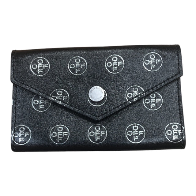 OFF-WHITE Off Cross Key Chain Pouch Black Silver