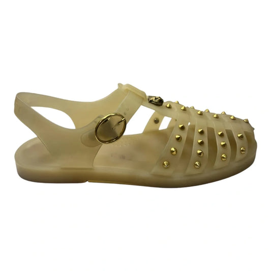 GUCCI studded gladiator rubber sandals - Moda Consignment