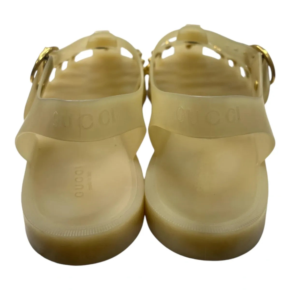 GUCCI studded gladiator rubber sandals - Moda Consignment